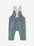 Fleece Dungarees for Babies grey blue 