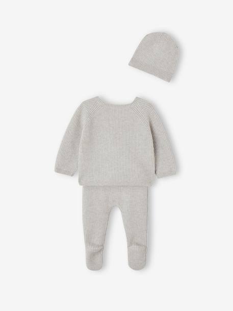 Set of 4 Items for Newborns marl grey 