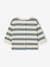 Striped Top in Organic Cotton for Babies aqua green+grey blue 