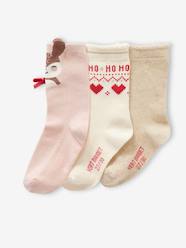 Girls-Underwear-Socks-Set of 3 Pairs of Christmas Socks