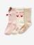 Set of 3 Pairs of Christmas Socks rosy 