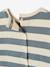 Striped Top in Organic Cotton for Babies aqua green+grey blue 