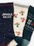 Pack of 3 Pairs of Christmas Socks for Boys fir green 