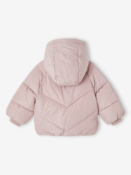 Padded Jacket with Hood for Baby Girls rosy 