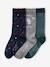 Pack of 3 Pairs of Christmas Socks for Boys night blue 