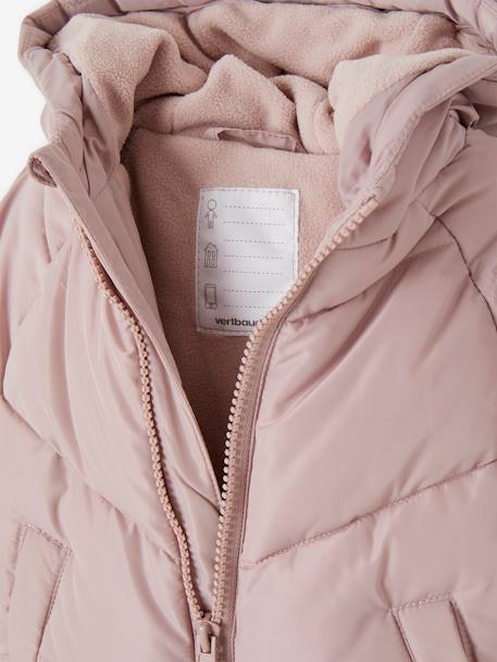 Padded Jacket with Hood for Baby Girls rosy 