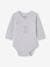 Pack of 2 Long Sleeve Bodysuits in Organic Cotton for Newborn Babies cappuccino+pale blue+rose 