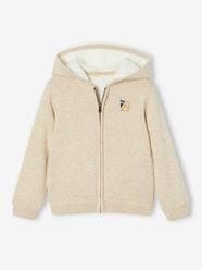 Boys-Cardigans, Jumpers & Sweatshirts-Cardigans-Hooded Jacket, Sherpa Lining, for Boys