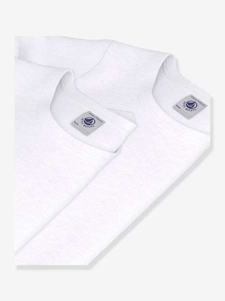 Pack of 2 white long-sleeved T-shirts PETIT BATEAU white 