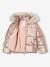 Padded Jacket with Hood & Polar Fleece Lining for Girls anthracite+gold+printed pink 