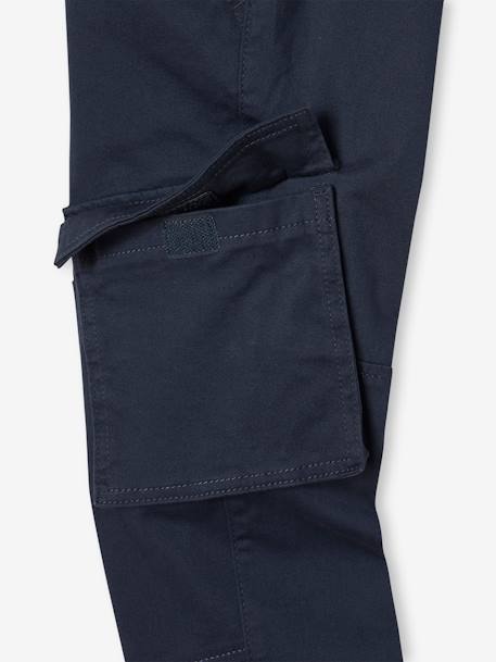 MEDIUM Hip MorphologiK Straight Leg Cargo Trousers for Boys bronze+night blue 