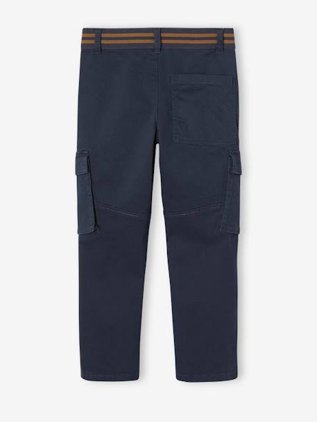 MEDIUM Hip MorphologiK Straight Leg Cargo Trousers for Boys bronze+night blue 