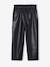 Leather-Effect Paperbag Trousers black 