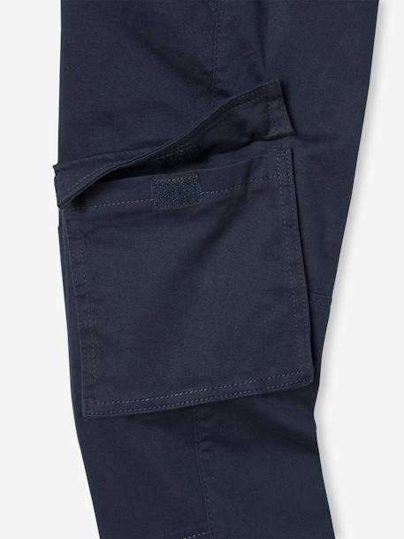 NARROW Hip MorphologiK Straight Leg Cargo Trousers for Boys bronze+night blue 