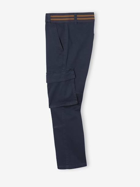 MEDIUM Hip MorphologiK Straight Leg Cargo Trousers for Boys bronze+night blue 