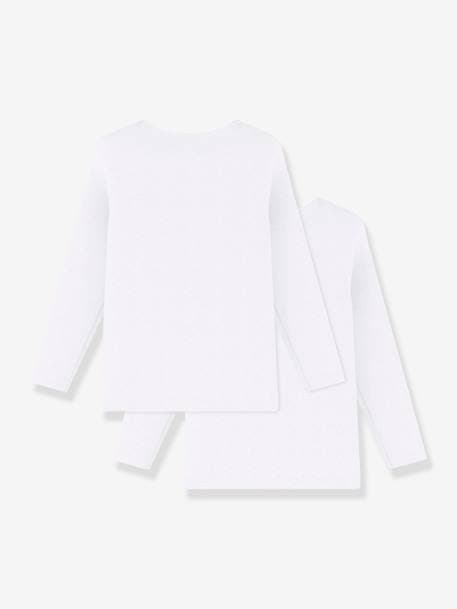 Pack of 2 white long-sleeved T-shirts PETIT BATEAU white 