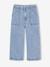 Wide Leg Carpenter Jeans for Girls light blue+medium blue 