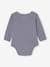 Pack of 5 Long Sleeve Bodysuits in Organic Cotton with Cutaway Shoulders for Newborn Babies blue 