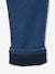 Paperbag Jeans, Polar Fleece Lining, for Girls medium blue 