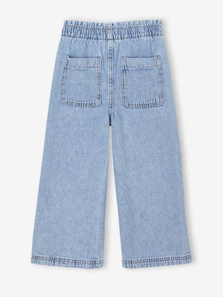 Wide Leg Carpenter Jeans for Girls light blue+medium blue 