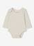 Pack of 5 Long Sleeve Bodysuits in Organic Cotton with Cutaway Shoulders for Newborn Babies blue 