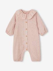 Cotton Gauze Jumpsuit with Prints, for Babies