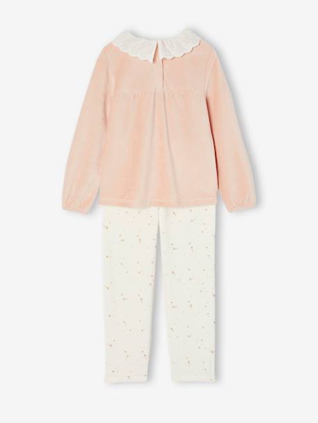 Christmas Velour Pyjamas for Girls rosy 