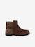 Leather Boots with Star Print for Girls camel+navy blue 