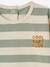 Striped Top in Organic Cotton for Babies aqua green+grey blue 