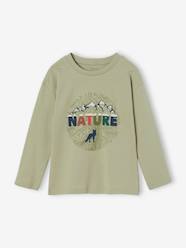 Boys-Tops-T-Shirts-Long Sleeve T-Shirt with Details in Relief, for Boys