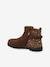 Leather Boots with Star Print for Girls camel+navy blue 