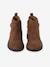 Leather Boots with Star Print for Girls camel+navy blue 