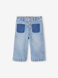 Baby-Trousers & Jeans-Wide-Leg Jeans for Baby Girls