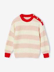 Girls-Cardigans, Jumpers & Sweatshirts-Jumpers-Matchy-Matchy Striped Jumper, Family Capsule Collection, for Girls