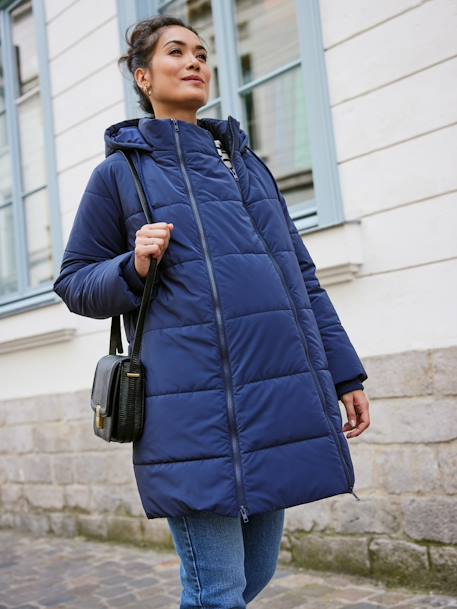 Adaptive Padded Coat, for Maternity & Babywearing by ENVIE DE FRAISE navy blue 