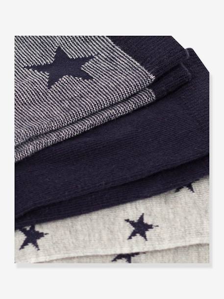 Pack of 3 pairs of boys' socks PETIT BATEAU marl grey 