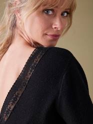 Maternity-Knitwear-Jumper with Low-Cut & Lace Back for Maternity, by ENVIE DE FRAISE