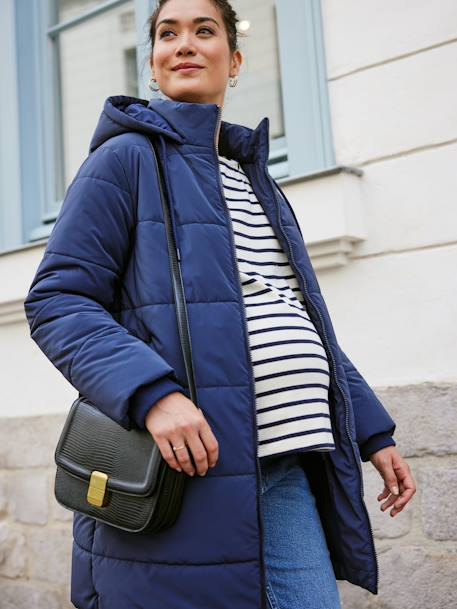 Adaptive Padded Coat, for Maternity & Babywearing by ENVIE DE FRAISE navy blue 