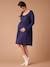 Nightie in Pointelle Knit for Maternity, by ENVIE DE FRAISE navy blue 