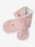 Chapka + Snood + Mittens Set for Babies pale pink 