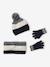 Colourblock Beanie + Snood + Gloves Set for Boys night blue 