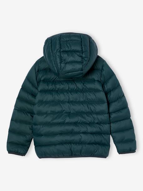 Lightweight Jacket with Recycled Polyester Padding & Hood for Boys BEIGE DARK SOLID WITH DESIGN+blue+denim blue+English green+green+navy blue+petrol blue 