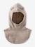 Jersey Knit Hood with Bib for Baby Girls marl beige 