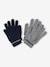 Pack of 2 Pairs of Magic Gloves, for Boys khaki+marl grey 