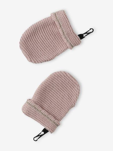 Christmas Beanie + Snood + Gloves for Baby Girls rosy 