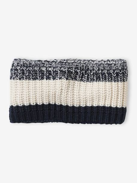 Colourblock Beanie + Snood + Gloves Set for Boys night blue 