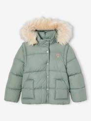 Adaptive Padded Jacket with Removable Hood & Sleeves for Girls