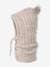 Cable Knit Hood for Girls marl beige 