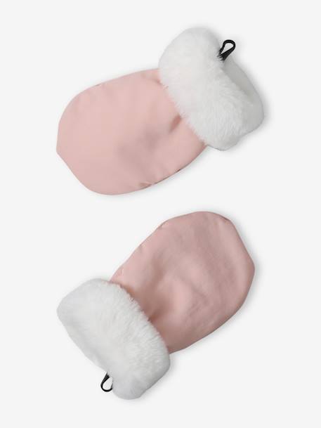 Chapka + Snood + Mittens Set for Babies pale pink 