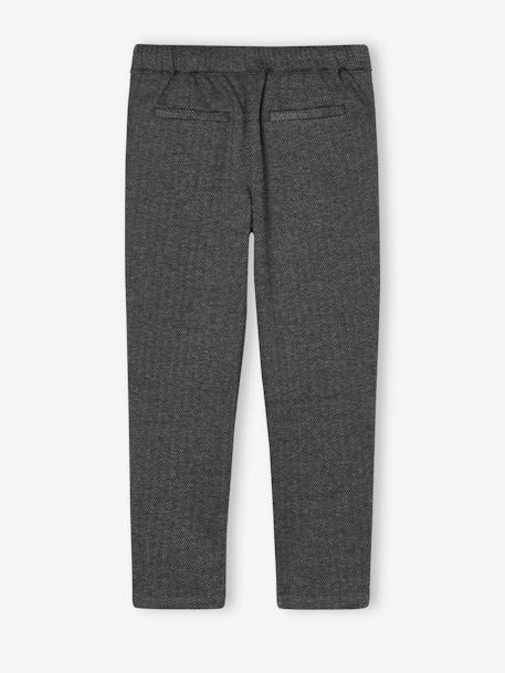 Herringbone Trousers for Boys grey+night blue 